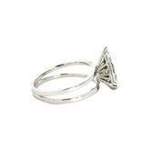18k White Gold and Diamond Fancy Ring in size 5 and total gold weight of 3.26g